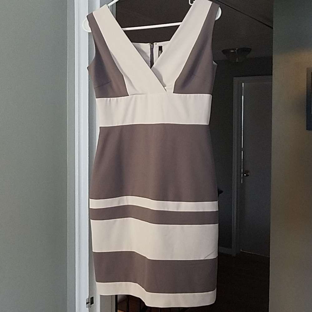 Marc New York gray stripe dress